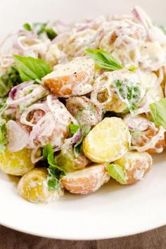 
                    
                        Mixed New Potato Salad With Sweet Basil and Shallots
                    
                