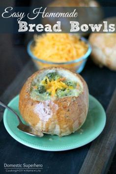 
                    
                        Easy Homemade Bread Bowls
                    
                
