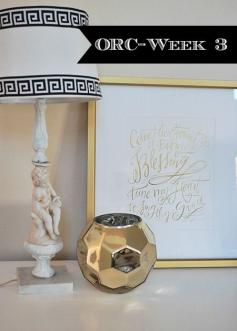 Gold & white office vignette. ORC week #3.