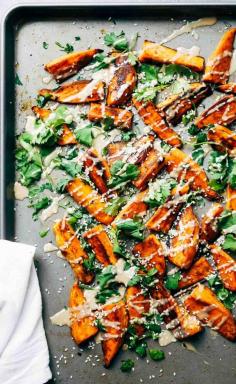 
                    
                        Sesame Roasted Sweet Potatoes
                    
                
