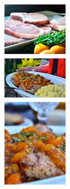 
                    
                        Pork Chops with Glazed Apricots | reluctantentertai...
                    
                