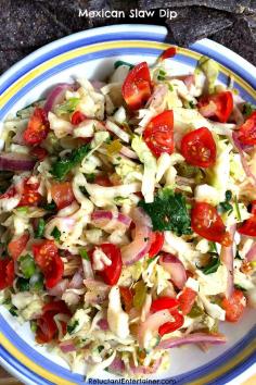 
                    
                        Mexican Slaw Dip | ReluctantEntertainer #cincodemayo
                    
                