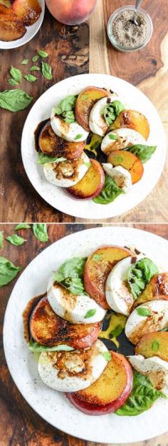 
                    
                        Caramelized Peach Caprese Salad I howsweeteats.com
                    
                