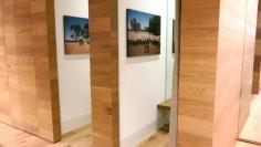 
                    
                        White Smoked by Royal Oak Floors, seen here at Skin & Threads Chadstone as flooring and wall cladding
                    
                