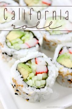 
                    
                        It's easy to make your own California Roll at home! California Rolls contain crab, avocado and cucumber for a fresh and delicious meal or appetizer idea! #ad
                    
                