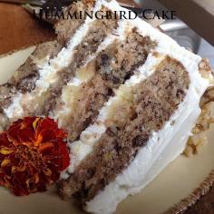 Hummingbird Cake, no humming birds were hurt in the making of this delish cake.