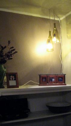 
                    
                        Remodelaholic | How to Make a Glass Wine Bottle Pendant Light DIY
                    
                