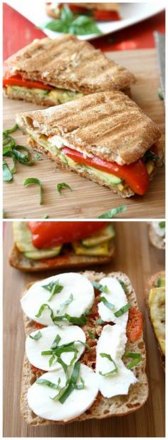 
                    
                        Grilled Italian Panini Recipe with Zucchini, Summer Squash and Basil {Vegetarian}
                    
                