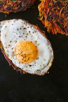 
                    
                        spiced sweet potato cakes with crispy fried egg
                    
                
