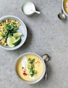 
                    
                        Esquites and Yellow Tomato Gazpacho
                    
                