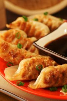 Vegan mushroom pot stickers.
