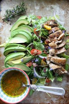 
                    
                        Rosemary Chicken, Avocado and Bacon Salad
                    
                
