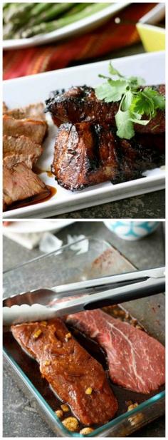 
                    
                        Grilled Tri-Tip Steak with Molasses Chili Marinade Recipe | cookincanuck.com
                    
                