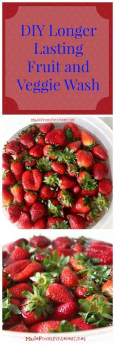
                    
                        For longer lasting fresh fruits and vegetables, wash them in this simple solution.
                    
                