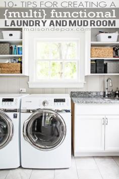 
                    
                        I love this laundry room!  10+ Tips for Creating a {multi} Functional Laundry and Mud Room | maisondepax.com
                    
                