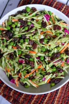 So bright and flavorful! Broccoli Slaw Recipe - RecipeGirl.com