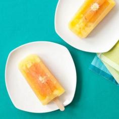 Make Pineapple/Orange popsicles... use real popsicle sticks.
