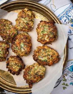 Feta and Zucchini Fritters with Garlic Yogurt Sauce. Sounds yummy