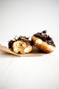 
                    
                        Dark Chocolate and Malt Custard Filled Doughnuts
                    
                