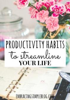 
                    
                        Implement these Productivity Habits to Streamline Your Life to feel more empowered. You will have more time and energy to devote to what you truly love!
                    
                