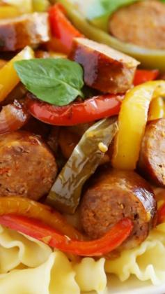 
                    
                        Skillet Italian Sausage, Peppers and Onions ~ Salty Italian sausage sizzled with sweet bell peppers, onions and garlic in a red wine sauce is pure comfort... Served over pasta, polenta, potatoes or on a warm crusty rolls, it’s our favorite simple, scrumptious meal.
                    
                