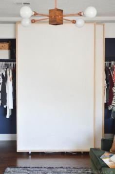 Darker closet white walls