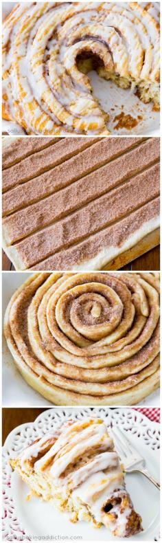 Learn how to make a Giant Cinnamon Roll Cake. Love this huge cinnamon roll! http://@Sally McWilliam McWilliam McWilliam McWilliam McWilliam McWilliam McWilliam McWilliam McWilliam [Sallys Baking Addiction]