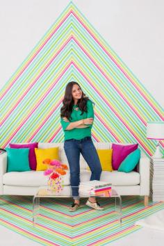 Hazlo tú mismo: un gran mural de pared con washi tape