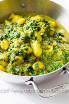 Potato and spinach curry