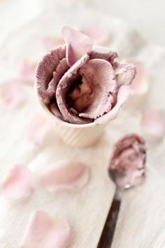 "ROSE" CHERRY ICE CREAM [kindicecream] [plating inspiration, image only] [novelty]