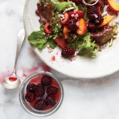 
                    
                        Spiced and Pickled Blackberries | These tart and aromatic plump blackberries are delicious in salads or served alongside cured meats and other charcuterie.
                    
                