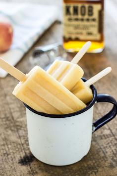 
                    
                        Bourbon-White Peach Popsicles
                    
                