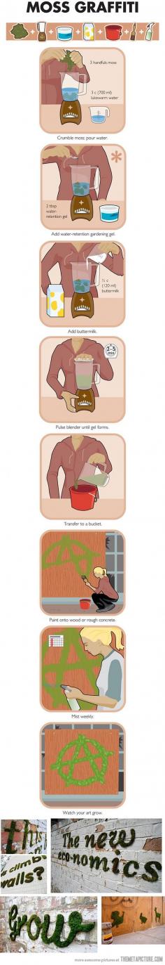 This is such a cool idea! You can make your own moss art!