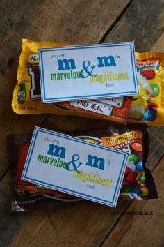 m&m printable gift tag for Teacher Appreciation Week | theidearoom.net