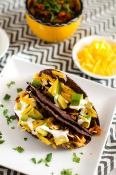 Black Bean, Corn and Avocado Tacos. #glutenfree #vegetarian #healthy #tacos
