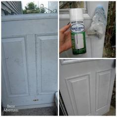 Spraying the Storm Door