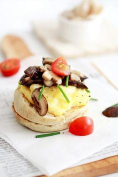 English muffin breakfast sandwich