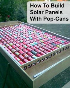 FREE SOLAR HEATING with cheap DIY Solar panels made  of recycled aluminum cans - for green house