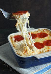 Pepperoni Pizza Cauliflower Casserole (Low Carb and Gluten Free) - I Breathe... I'm Hungry... - #GlutenFree