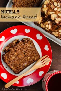 Nutella Banana Bread @JustOneCookbook (Nami) (Nami) (Nami) (Nami) (Nami)