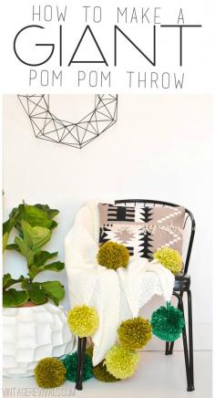 How To Make A Giant Pompom Throw