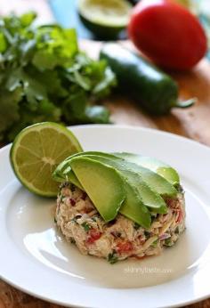 Poor Man's Tuna to Tuna Ceviche– transform ordinary canned tuna into a zesty, flavorful lunch with a Latin flair by adding fresh lime juice, cilantro, jalapeño, tomato and avocado – so good!