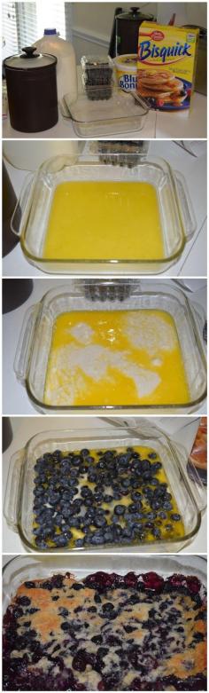 Easy Bisquick Cobbler Must try with strawberries.