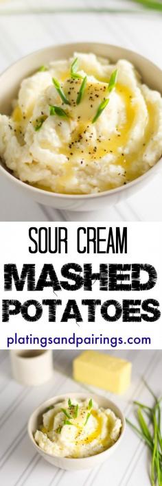 
                    
                        Ultra Creamy Mashed Potatoes - SO great with the sour cream added in!
                    
                