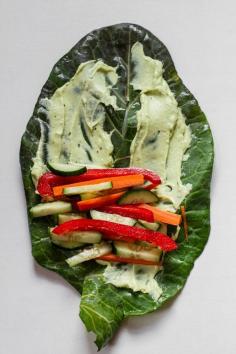 Collard Wrap with Avocado Spread
