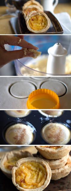 Custard Tarts - Erren's Kitchen - This indulgent tart has a buttery crust and a creamy filling that's simply topped with nutmeg