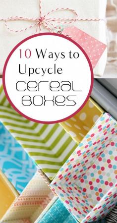 
                    
                        10 Ways to Upcycle Cereal Boxes
                    
                