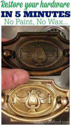 
                    
                        No way! This is so cool! I've got to remember this for when I makeover another piece of furniture and want to keep the hardware! How to Restore Hardware in 5 Minutes (No painting, no wax!)
                    
                