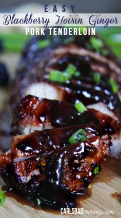 Blackberry hoisin pork tenderloin