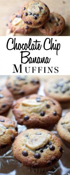 
                    
                        Chocolate Chip Banana Muffins - Erren's Kitchen
                    
                